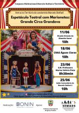 09.06.2022 Espetáculo Teatral com Marionetes acontece em Bragança Paulista