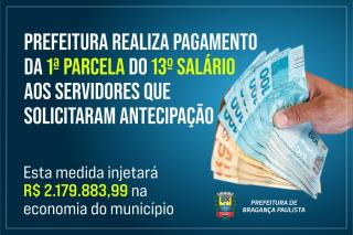 09.06.2022 1ª Parcela do 13º salário