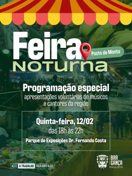 Feira Noturna do Posto de Monta amplia experiência do público com música ao vivo de artistas locais