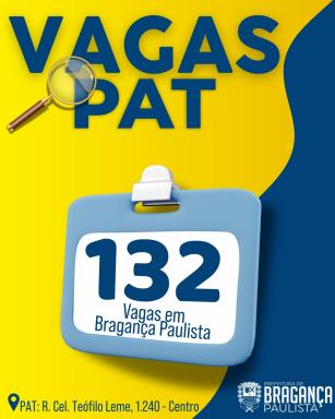 Posto de Atendimento ao Trabalhador tem 132 vagas disponíveis nesta semana