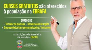Cursos gratuitos são oferecidos à população em Bragança Paulista