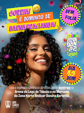 Carnabragança 2026: Domingo de Carnaval terá shows de Thobias da Vai-Vai e Banda Kixabeira, com folia descentralizada