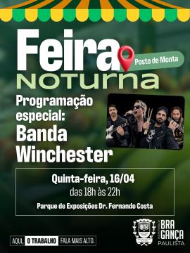 Banda Winchester anima a Feira Noturna do Posto de Monta nesta quinta-feira (16/04)