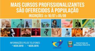 Mais cursos profissionalizantes são oferecidos à população
