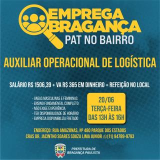 CRAS do Parque dos Estados recebe PAT no Bairro com vagas de auxiliar operacional de Logística
