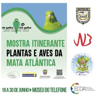 Mostra Itinerante Plantas e Aves da Mata Atlântica promove Educação Ambiental em Bragança Paulista