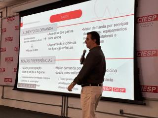 O Presidente da CIESP, Rafael Cervone, proferiu a palestra Macrotendências Mundiais até 2040 01