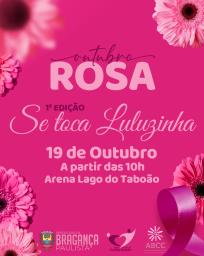 1ª edição do evento “Se Toca Luluzinhas” em alusão ao Outubro Rosa será realizada neste domingo (19)