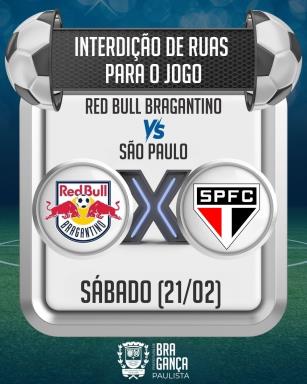 Red Bull Bragantino X São Paulo: trânsito terá alterações no sábado, 21
