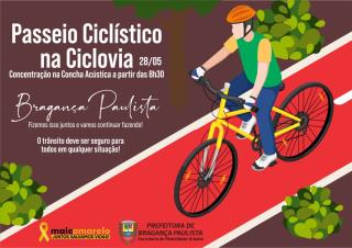 Maio Amarelo-Prefeitura promoverá passeio ciclístico na ciclovia