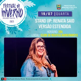 ARTE INDIVIDUAL_FESTIVAL DE INVERNO 2023_STAND UP - RENATA SAID_1080x1080PX