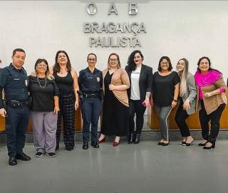 20.05.2022 Equipe Guardiã Maria da Penha participa de reunião na OAB de Bragança Paulista