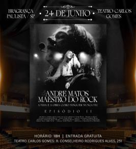 Teatro Carlos Gomes exibe episódio II do documentário Andre Matos - Maestro do Rock neste sábado