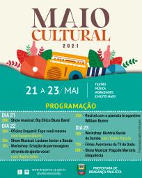 Programação virtual do Maio Cultural aquece o final de semana da população