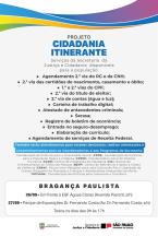 Bragança Paulista recebe unidade móvel do Projeto Cidadania Itinerante nos dias 26 e 27 de setembro