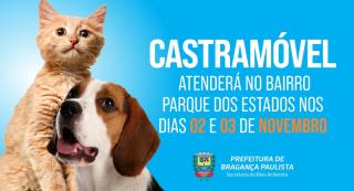 Castramóvel atenderá no bairro Parque dos Estados nos dias 02 e 03 de novembro