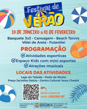 Festival de Verão 2026 promete agitar o verão com esporte e lazer para todas as idades