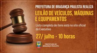 24.06.2022  Leilão de veículos, máquinas e equipamentos