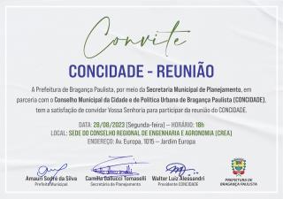 Convite Reunião Concidade