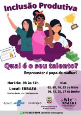 25.04.2022 Inscrições abertas para o curso Inclusão Produtiva