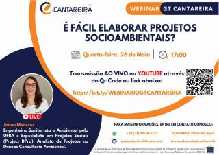 Webinário com o tema “É fácil elaborar Projetos Socioambientais” acontece nesta quarta