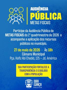 Secretaria Municipal de Finanças realiza Audiências Públicas de Metas Fiscais em 2026