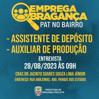 PAT no Bairro tem vagas para assistente de depósito e auxiliar de produção 1