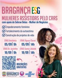 Prefeitura inicia Projeto “Mulheres Assistidas pelo CRAS” com ciclo de palestras em setembro