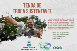 27.06.2022 Tenda da Troca Sustentável tem início nesta terça-feira no Lago do Taboão