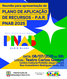 Bragança Paulista apresenta Plano de Aplicação dos Recursos da PNAB 2025 em reunião aberta ao público