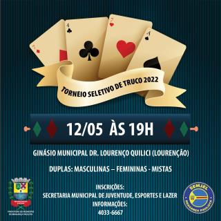 28.04.2022 Tradicional Torneio de Truco será realizado na 55ª E
