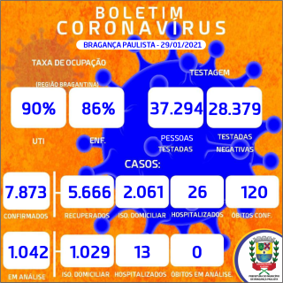 Boletim Coronavírus - 29.01.2021