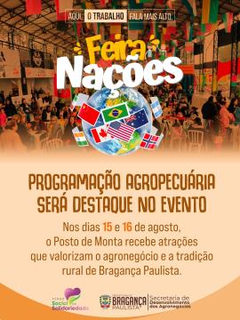 Programação agropecuária integra Feira das Nações 2026