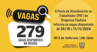 Posto de Atendimento ao Trabalhador tem 279 vagas disponíveis nesta semana feed
