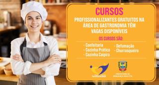 Cursos profissionalizantes gratuitos na área de gastronomia têm vagas disponíveis