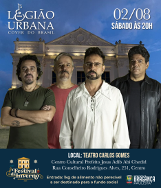 Show da banda Legião Urbana Cover promete noite de nostalgia e emoção no Teatro Carlos Gomes