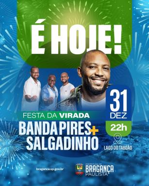 É HOJE! FESTA DA VIRADA 2026 COM BANDA PIRES + SALGADINHO NO LAGO DO TABOÃO