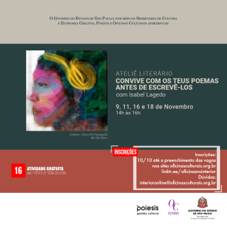 ATELIÊ LITERÁRIO CONVIVE COM OS TEUS POEMAS ANTES DE ESCREVÊ-LOS