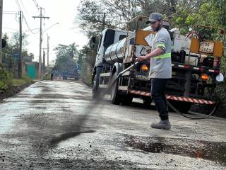 Prefeitura de Bragança Paulista inicia obras de Tratamento Anti-pó na Estrada Aurélio Frias Fernandes (2)