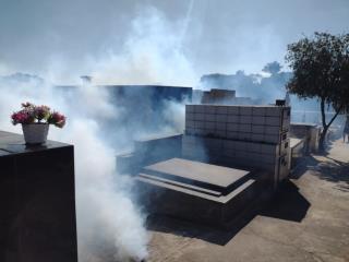14.06.2023 Serviços de pulverização e termonebulização seguem sendo intensificados no Cemitério da Saudade (1)