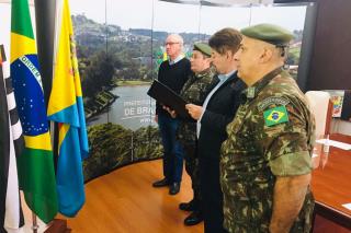 Prefeito Prof. Amauri Sodré toma posse como Presidente da Junta de Serviço Militar (1)