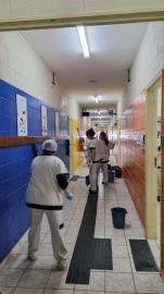 Segunda etapa de higienização reforça medidas preventivas na Escola Maria Lossasso Sabella