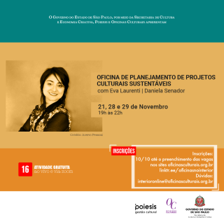 OFICINA DE PLANEJAMENTO DE PROJETOS CULTURAIS SUSTENTÁVEIS