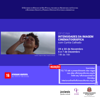 OFICINA INTENSIDADES DA IMAGEM CINEMATOGRÁFICA