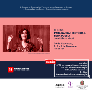 OFICINA PARA NARRAR HISTÓRIAS, BEBA POESIA