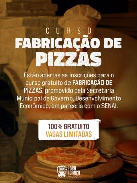 SENAI e Prefeitura abrem inscrições para curso gratuito de Fabricação de Pizzas em Bragança Paulista