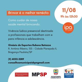 Brincar é o melhor remédio
