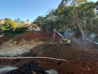 20.07.2023 Andamento das obras do Lago do Orfeu encontra base