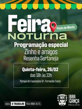 Feira Noturna do Posto de Monta terá Resenha Sertaneja nesta quinta-feira