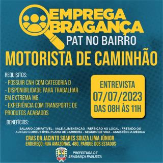 07.07.2023 Motorista de caminhão